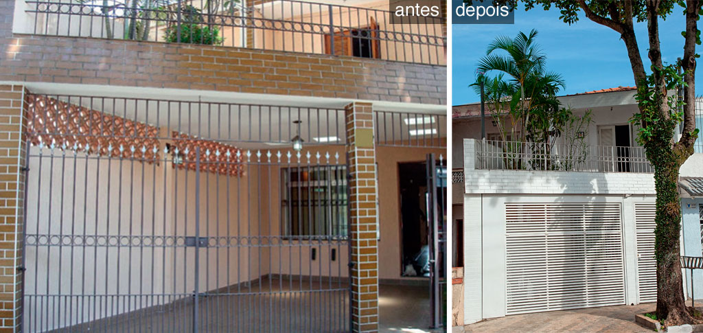 Fachada de sobrado é repaginada com pintura e troca de portão