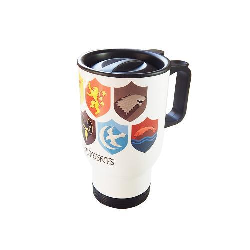 A caneca térmica para carro Game Of Thrones Escudos custa R$ 59,90 nas Lojas Americanas.