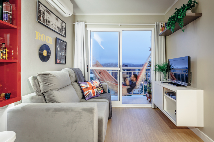 Apartamento de 44 m² perfeito para receber os amigos e relaxar