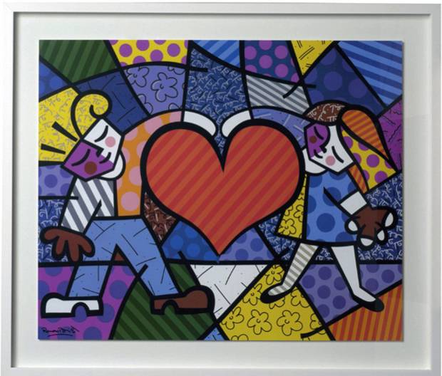 Pintura sutil ressalta a obra de arte colorida