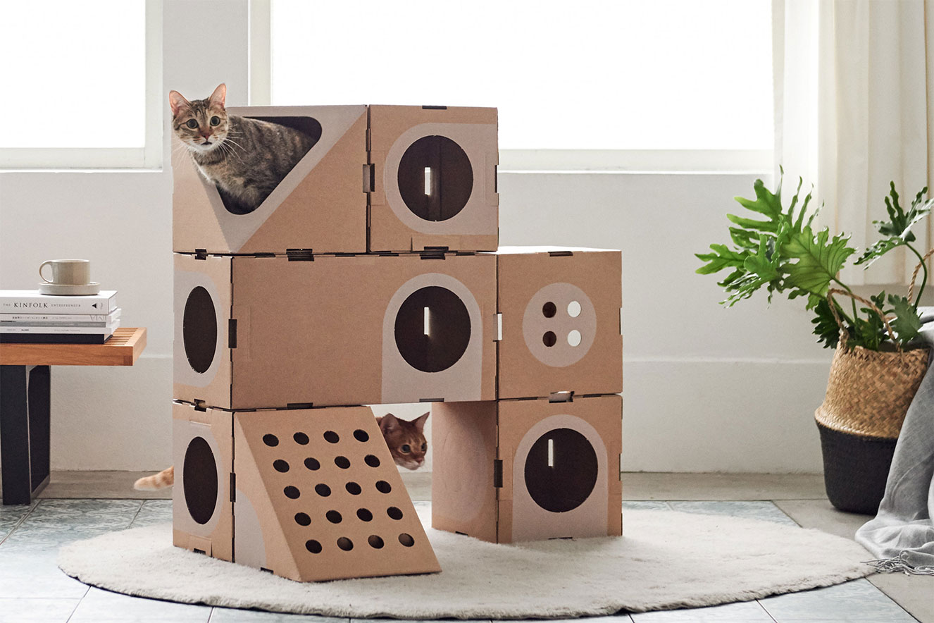 torres para gatos de papel&atilde;o