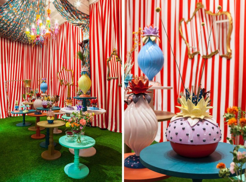 Gosta desse mix? Essa instalação, aqui do <strong>Fuori Salone</strong> de Milão, foi uma das poucas escolhidas para estar no Japão no segundo semestre. E olha que legal: os vasos cerâmicos foram feitos por uma brasileira. Ela se chama Paula Cademartori e é gaúcha. Gosta desse mix? Essa instalação, aqui do <strong>Fuori Salone</strong> de Milão, foi uma das poucas escolhidas para estar no Japão no segundo semestre. E olha que legal: os vasos cerâmicos foram feitos por uma brasileira. Ela se chama Paula Cademartori e é gaúcha.