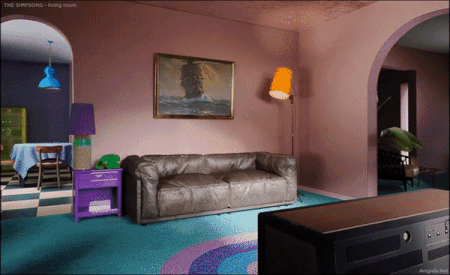 Como seria a casa dos Simpsons se contratassem um designer de interiores