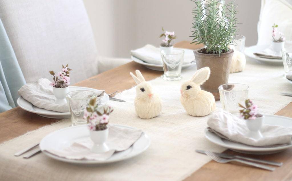 Arranjos de mesa de Páscoa para fazer com o que você já tem em casa