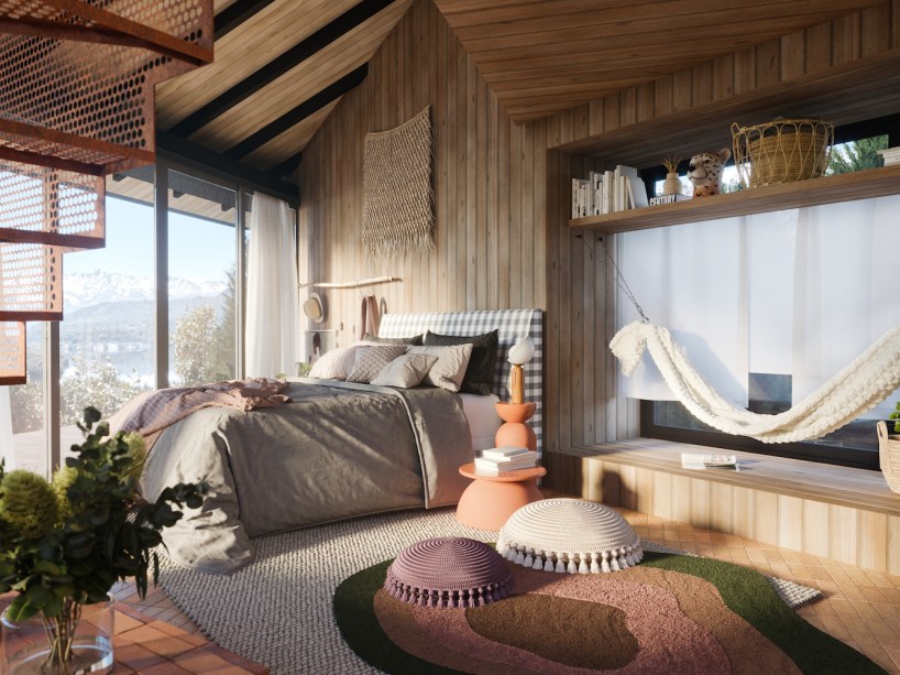 Loft dos Gêmeos, por Grão Arquitetura | Para reforçar o tom de simplicidade e conforto, Dani e Guto Amorim, da Grão Arquitetura, privilegiaram matérias primas que exigissem pouca manutenção, como a madeira em tom claro que dá forma às paredes, intercalada com cerâmicas e texturas naturais (Studio Passalacqua).