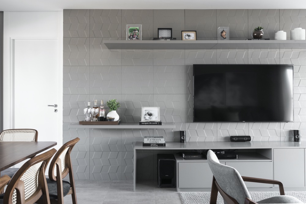 reforma-apartamento-Karen-pisacane7 sala com painel cinza
