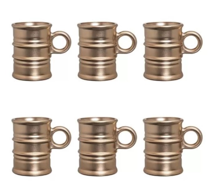 Jogo Caneca Rings 6 Peças 95 ml, da Camicado