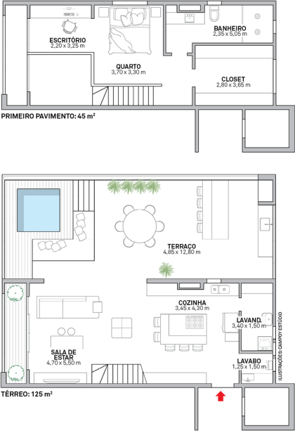 A configura&ccedil;&atilde;o com poucas divis&oacute;rias e m&oacute;veis pontuais garante uma circula&ccedil;&atilde;o fluida e praticidade para manter a casa organizada. Varanda e estar operam quase como ambiente &uacute;nico. &Aacute;rea: 170 m&sup2;; constru&ccedil;&atilde;o:
Aggo Engenharia; projeto el&eacute;trico e luminot&eacute;cnica: Paula Bittar arquitetura;
paisagismo: Jardineiro Fiel.