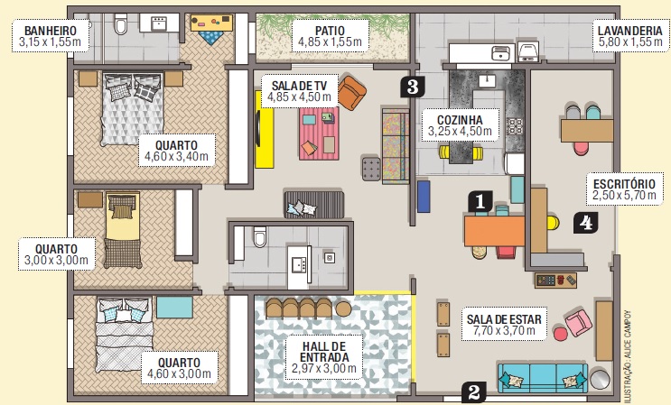 casa-com-decor-descolada-tem-balanco-teto-planta