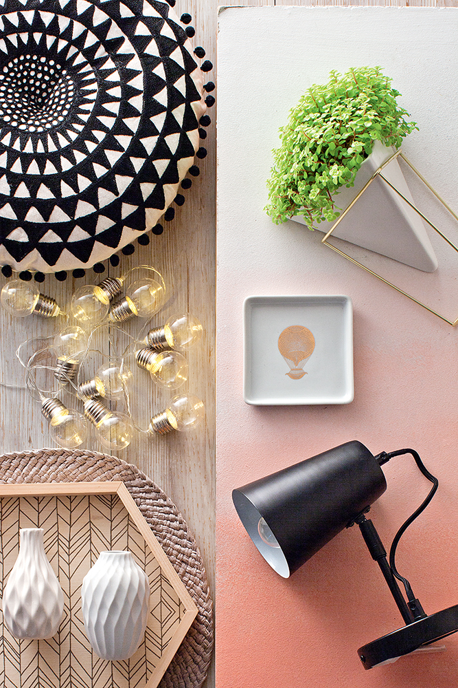 Estilo escandinavo salas de estar e jantar integradas e espaçosas paleta