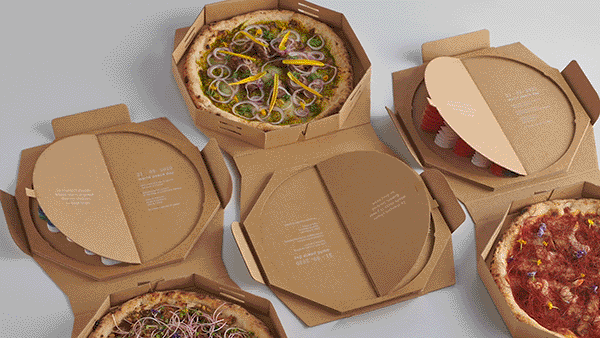 caixa-pizza-origami-gif Gif de caixas de pizza com flores pop-up se abrindo