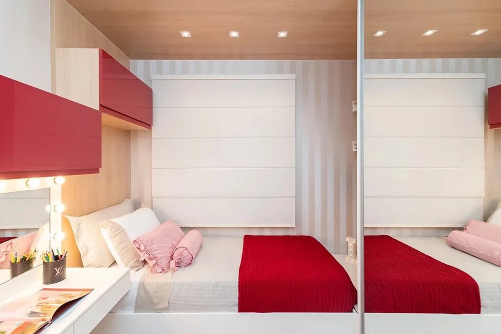 A-cor-para-o-quarto-de-cada-signo-01 Quarto com toques em vermelho