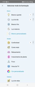 luminaria-wiz-05 Printscreen da tela do aplicativo WiZ