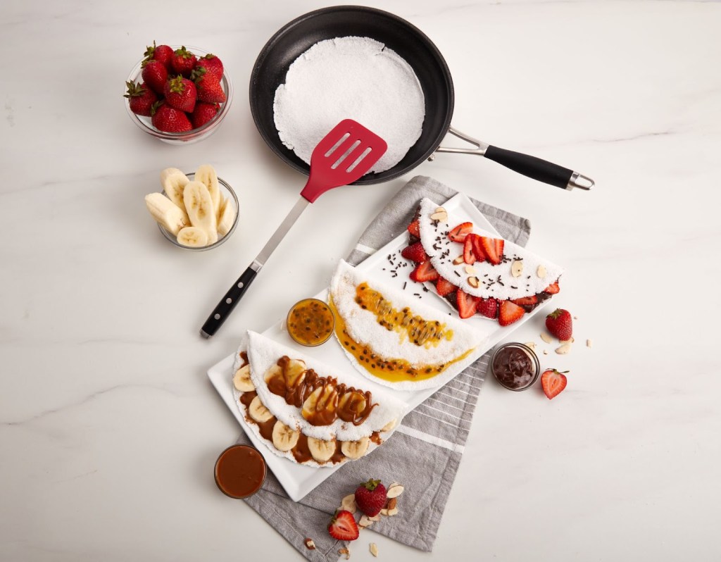 Receita: tapiocas doces ficam prontas em 10 minutos!