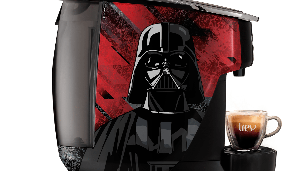 3 Corações e Disney lançam cafeteira inspirada em Star Wars